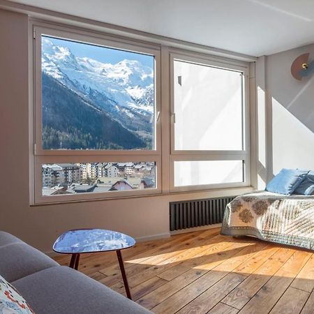 Modern Studio With Mont Blanc View And Pool Шамони Экстерьер фото